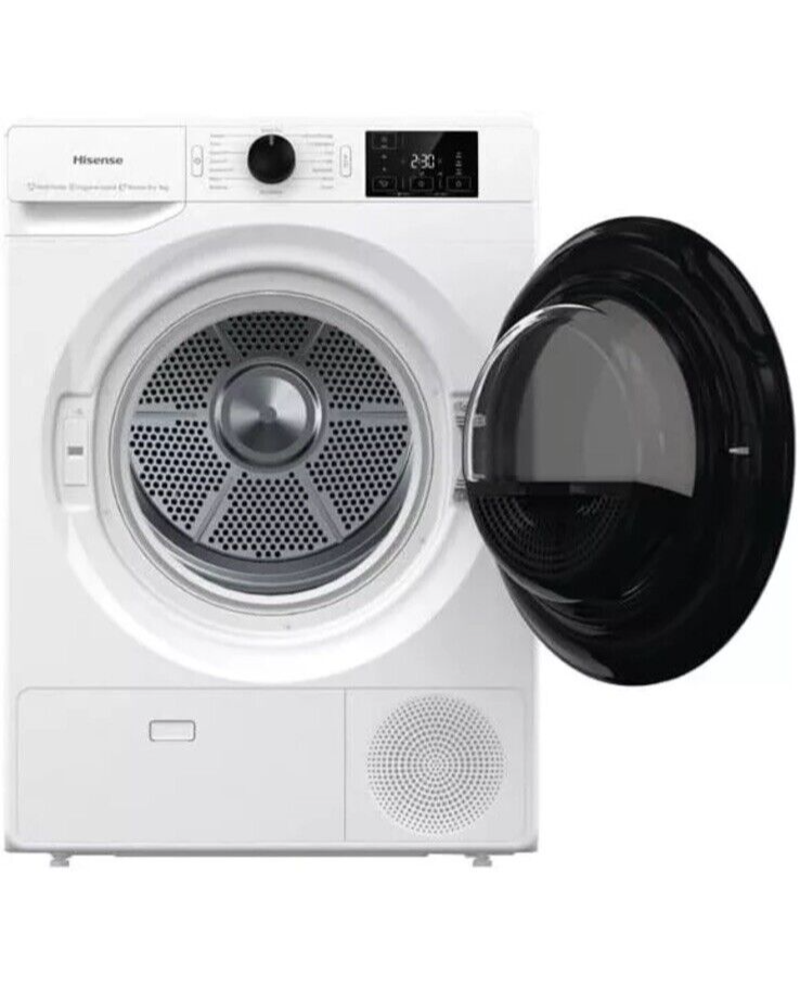 HISENSE DHGC903 3+ Series 9kg Heat Pump Tumble Dryer in White