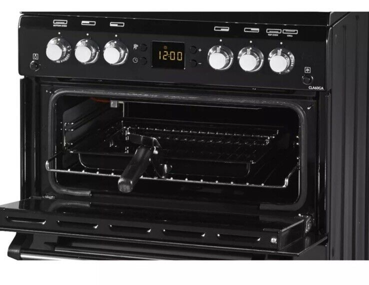 Leisure Gas Cooker with Double Oven in Black. CLA60GAK from HomeWise