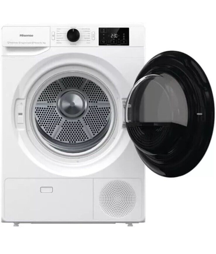 HISENSE DHGC903 3+ Series 9kg Heat Pump Tumble Dryer in White