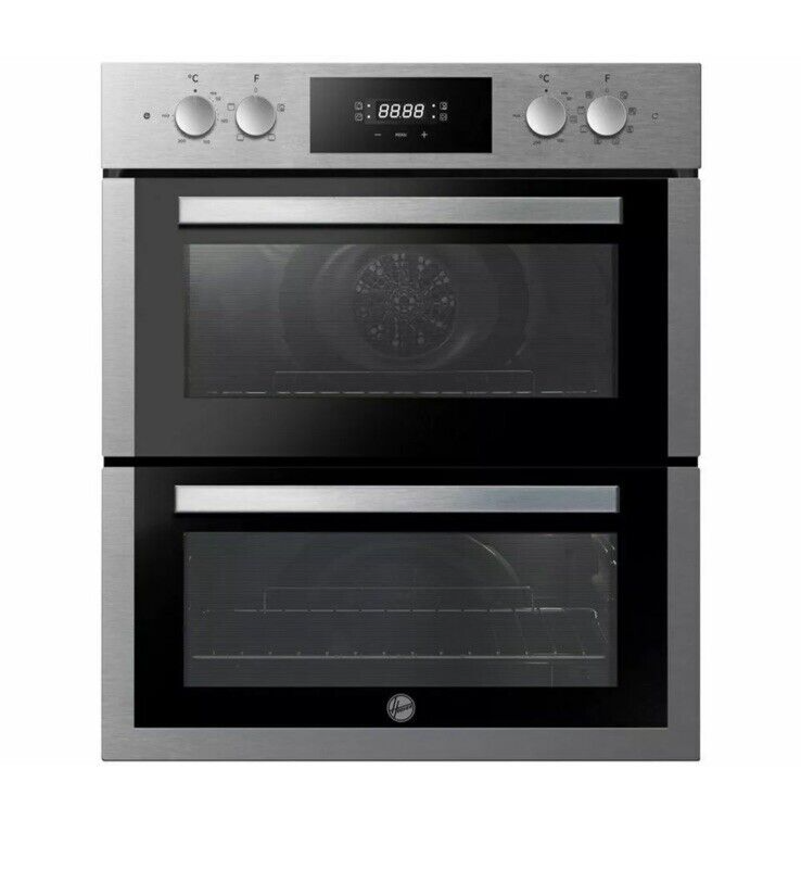HOOVER H-OVEN 300 HO7DC3E3078IN Electric Built under Double Oven Stainless Steel stock photo front