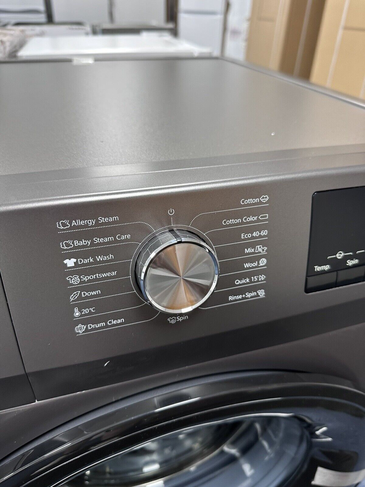 Teknix TKW12142HS 12KG 1400Spin Washing Machine in Titanium - A Rated