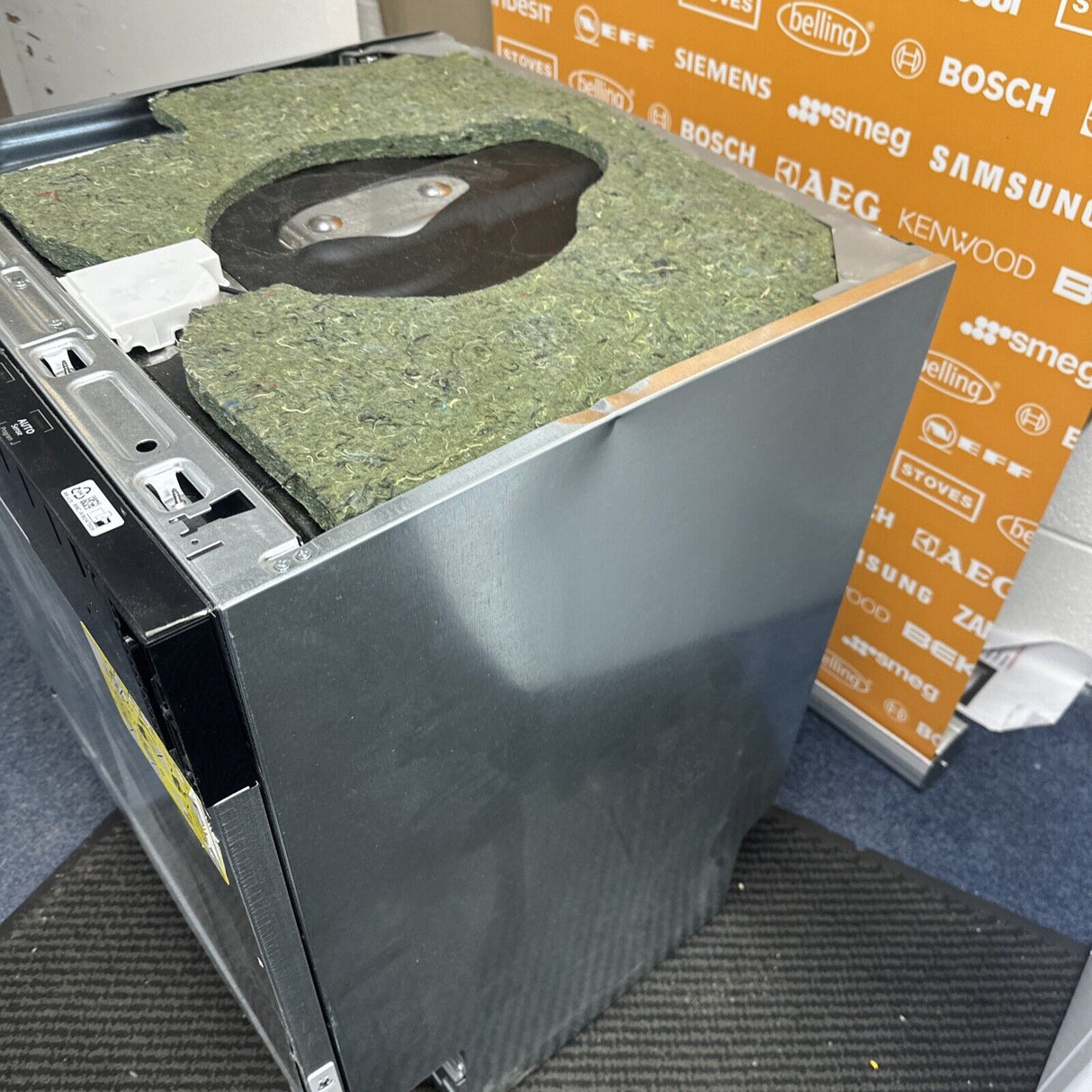 AEG FSB42607Z 3000 Air Dry Fully Integrated Built In Dishwasher - Black Control Panel with Sliding Door Fixing Kit. side panel