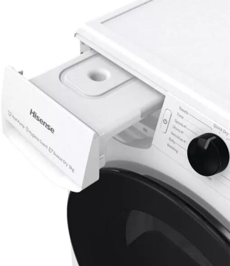 HISENSE DHGC903 3+ Series 9kg Heat Pump Tumble Dryer in White
