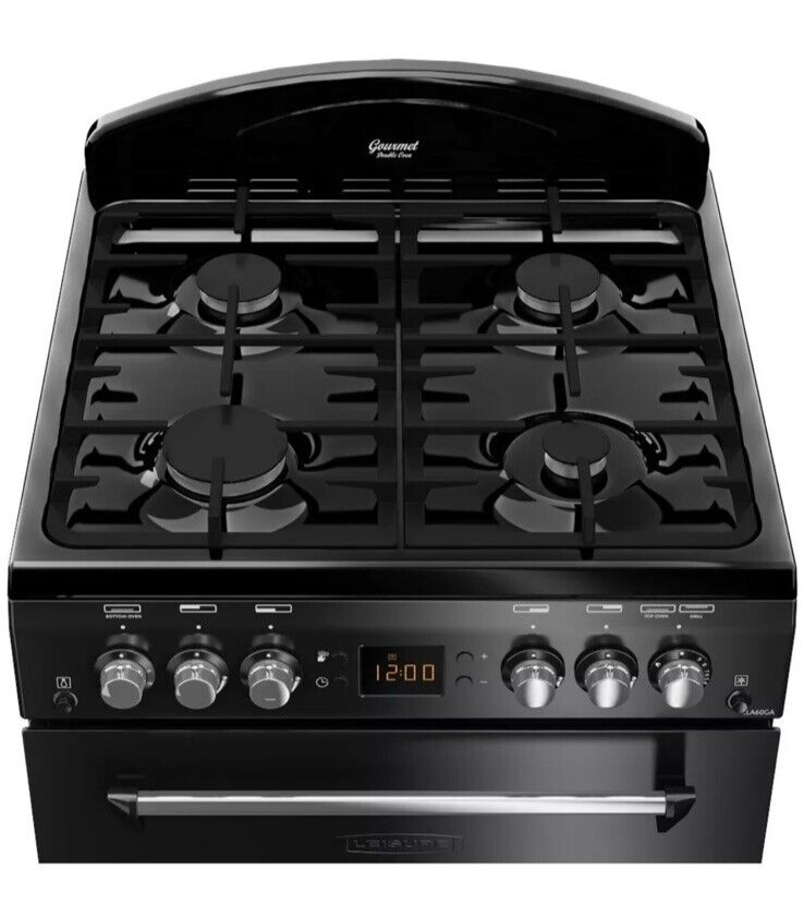 Leisure Gas Cooker with Double Oven in Black. CLA60GAK from HomeWise