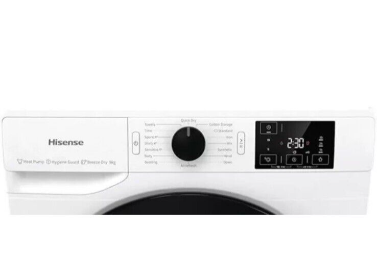 HISENSE DHGC903 3+ Series 9kg Heat Pump Tumble Dryer in White