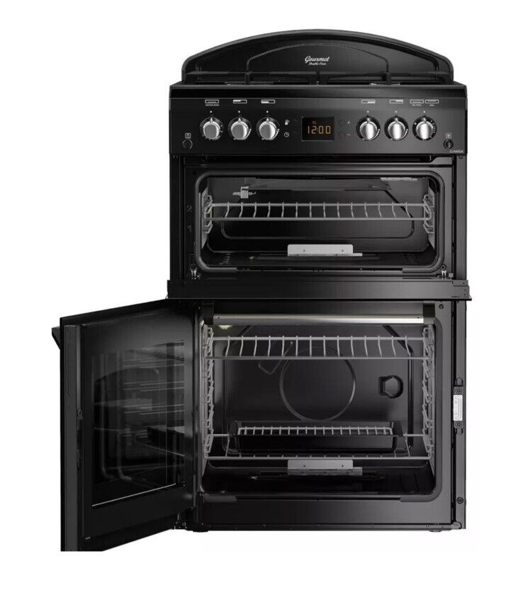 Leisure Gas Cooker with Double Oven in Black. CLA60GAK from HomeWise