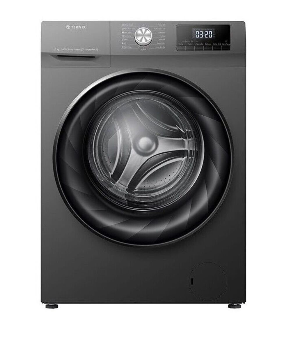 Teknix TKW12142HS 12KG 1400Spin Washing Machine in Titanium - A Rated