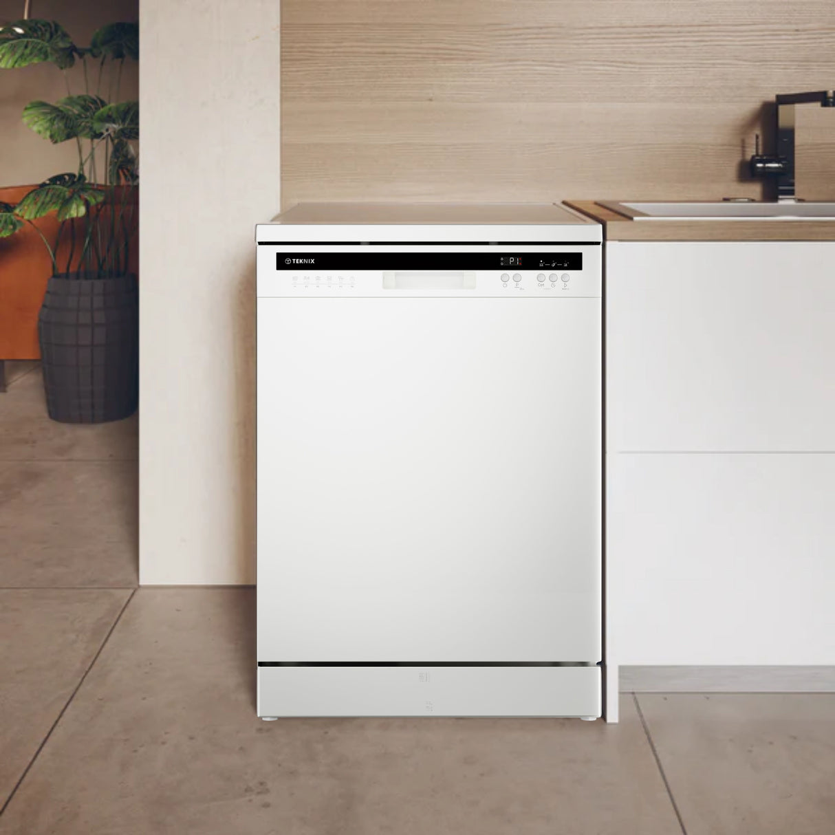 Teknix Series 3 TX3FD618 15 Place Settings Full Size Dishwasher In White- C Rated - POHW0097 **Packed with features normally only found in more expensive dishwashers and a 3 year Warranty**