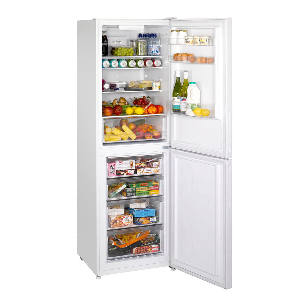 Teknix FF1860W/E 185cm 308 Litre Total No Frost Fridge Freezer in White - E Rated - POHW0011