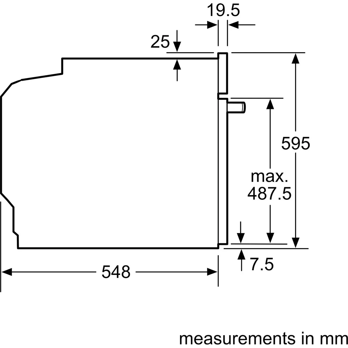 Bosch Series 4 HQA574BB3B Electric 71L Single Oven with Pyrolytic Self Cleaning in Black - A+ Rated - HW181708