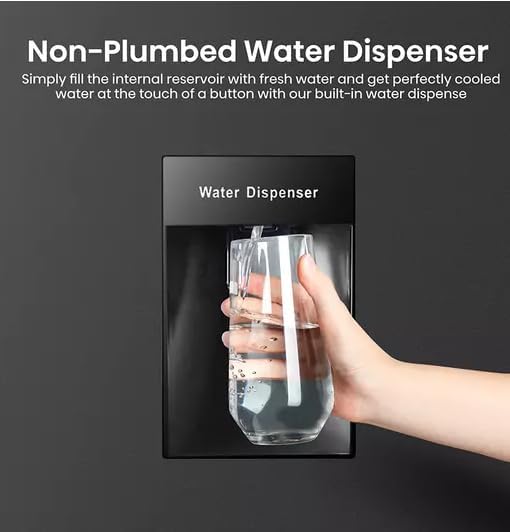 Hisense RB327N4WBE 55cm Wide 182.5cm Tall Fridge Freezer in Black