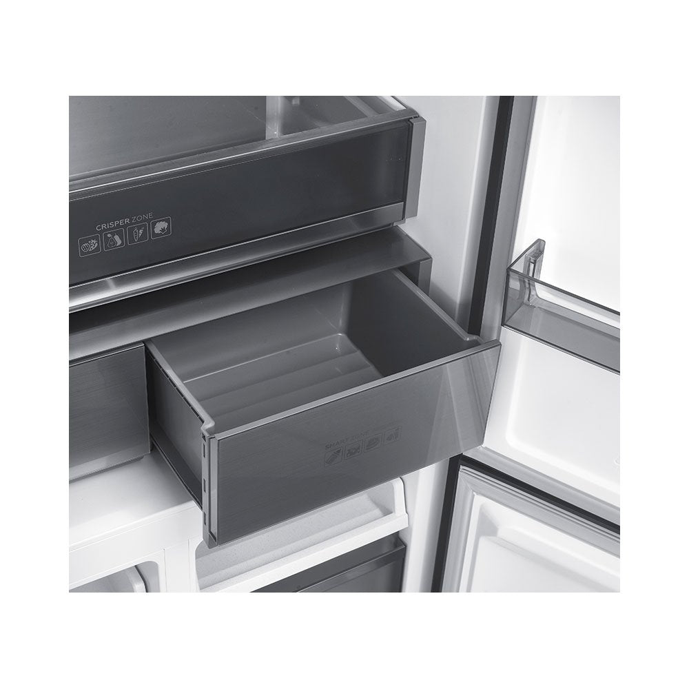 Teknix TMD19091SIBI 505 Litres Multi Door American Fridge Freezer in Dark Inox - E Rated Stock photo Fridge drawer