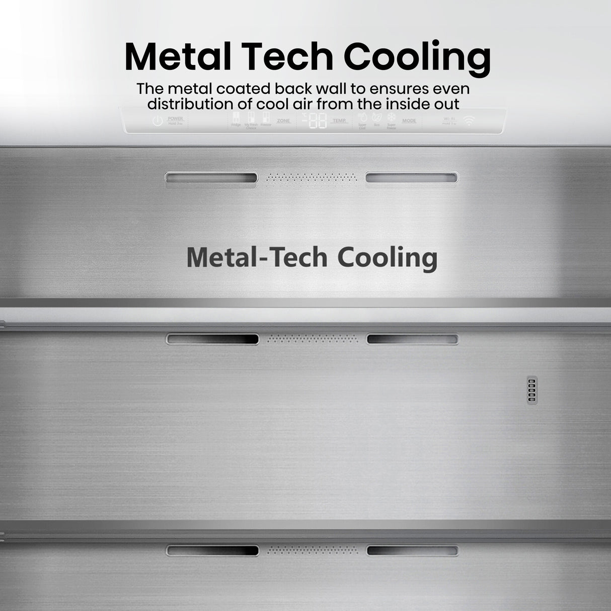 Hisense RQ758N4SWFE American Fridge Freezer, Total No Frost, Wi-Fi Enabled, Metal Tech Cooling in Black Steel metal tech cooling