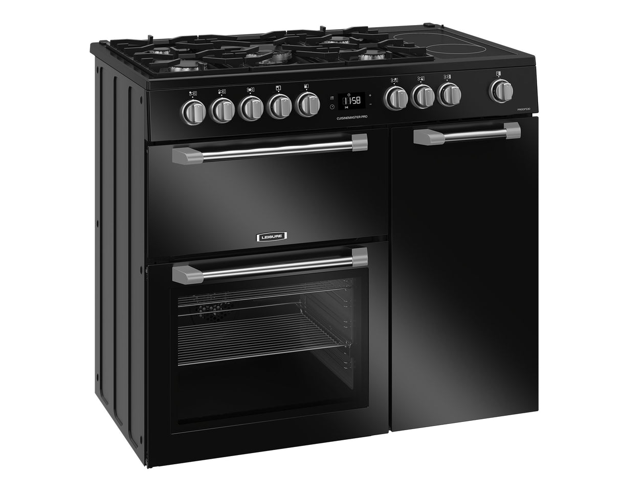 Leisure Cuisinemaster Pro 100cm Duel Fuel Range Cooker in Black PR100F530K from HomeWise