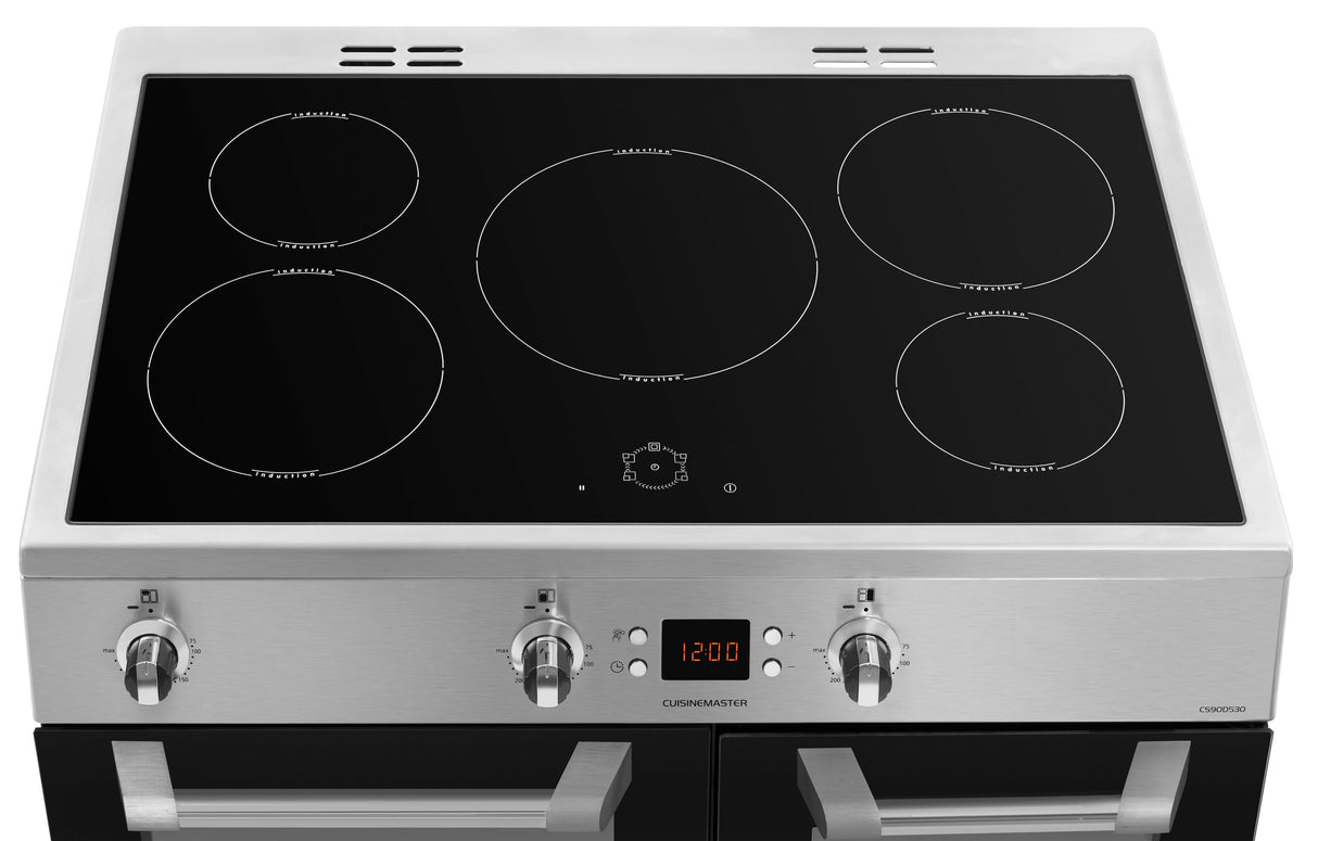 Leisure Cuisinemaster 90cm Induction Electric Range Cooker in Stainless Steel CS90D530X from HomeWise