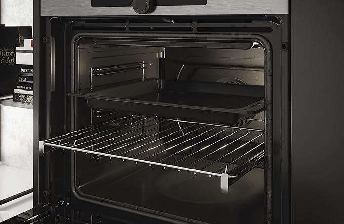 Haier HWO60SM2F9XH Wi-Fi Enabled Electric Single Oven with Pyrolytic Cleaning in Stainless Steel with telescopic rails