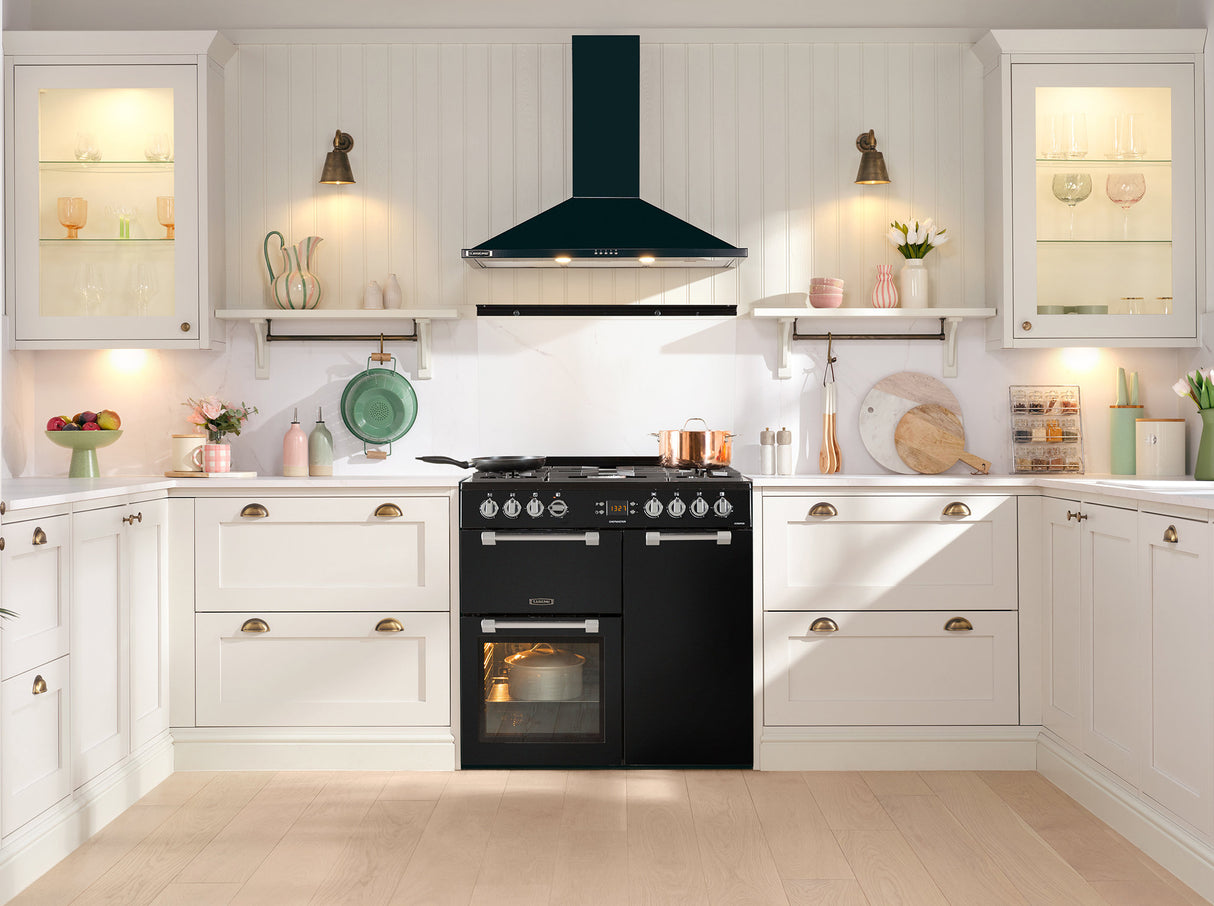 Leisure Chefmaster 90cm Duel Fuel Range Cooker with Glass Top Lid in Black CC90F531K from HomeWise