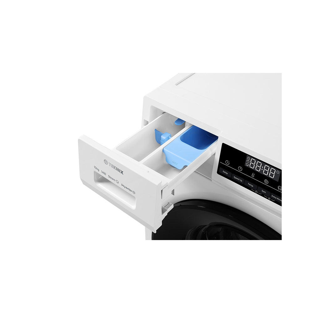 Teknix TK3W1014XW 10KG 1400 Spin Washing Machine in White  - A Rated - 3 Year Warranty - POHW0100