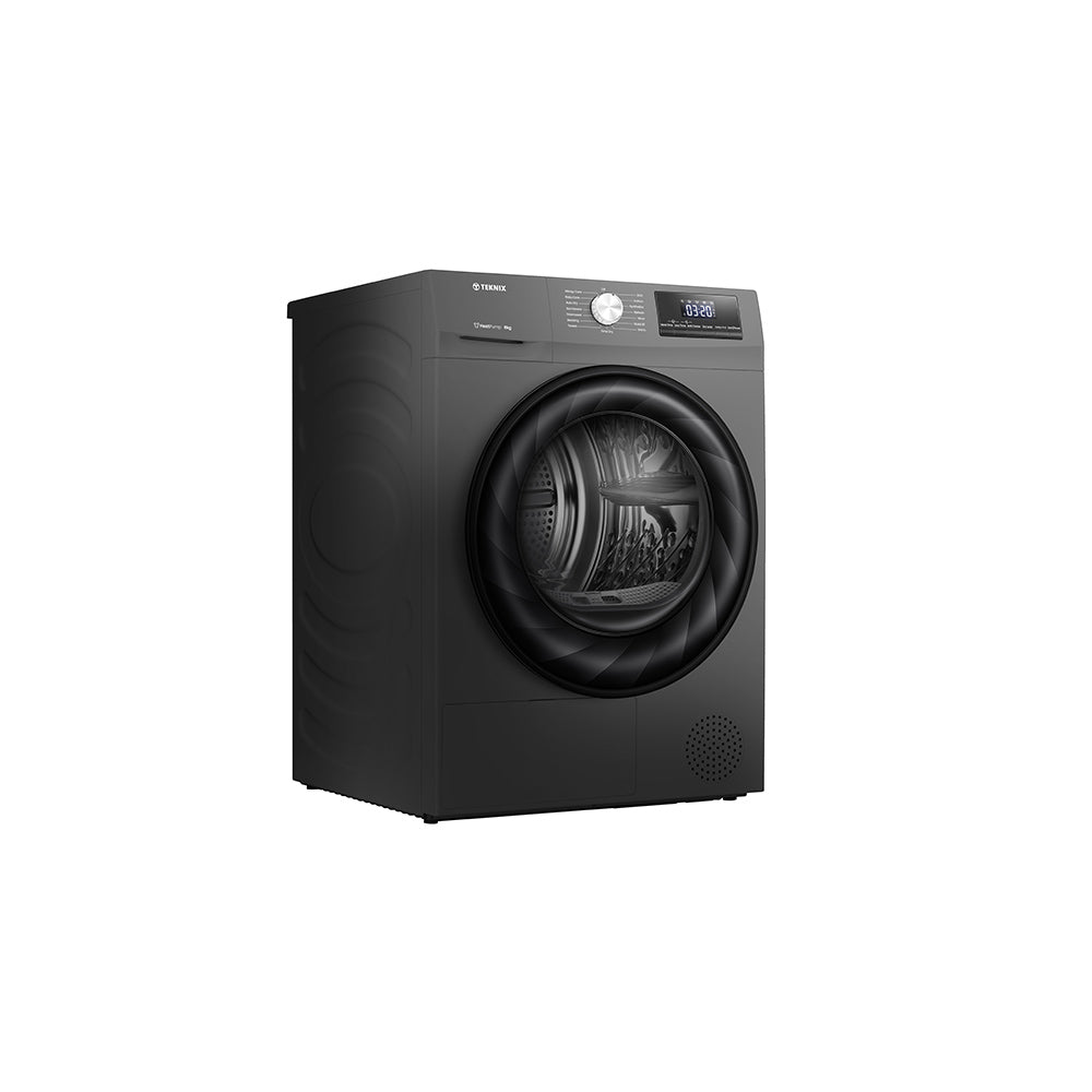 Teknix TKHP8HS 8KG Heat Pump Dryer in Titanium - A++ Rated - POHW0112