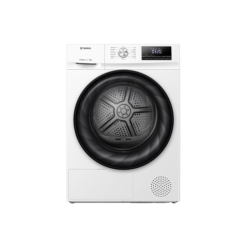 Teknix TKHP8HW 8KG Heat Pump Dryer in White - A++ Rated - POHW0111