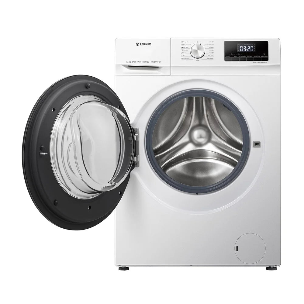 Teknix TKW12142HW Series 2 12KG 1400 Spin Washing Machine in White - A Rated - POHW0139