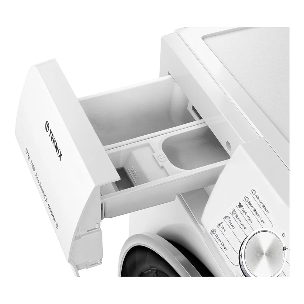 Teknix TKW12142HW Series 2 12KG 1400 Spin Washing Machine in White - A Rated - POHW0139