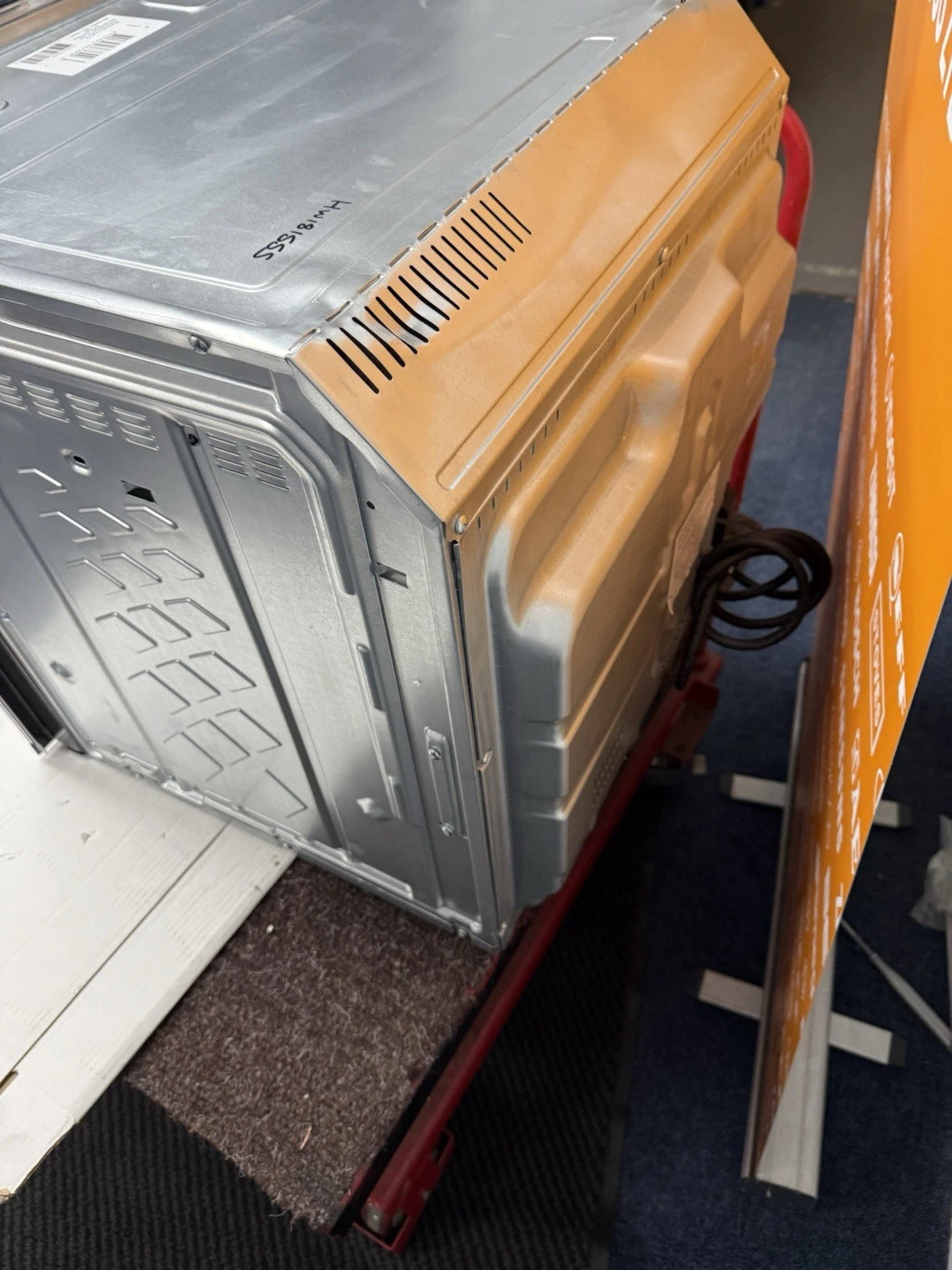 Beko Recycled Net® BBIS25300XC (61) Built-in Electric Single SimplySteam™ Oven with AeroPerfect™ - A Rated from HomeWise Appliances shop photo of rear of the oven