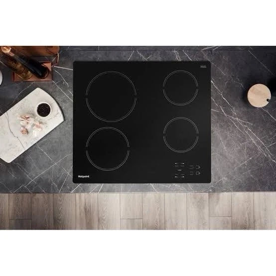 Hotpoint HR 651 C H 58 cm 4-Zone Electric Ceramic Hob in Black - (New Boxed Stock) - HW181641