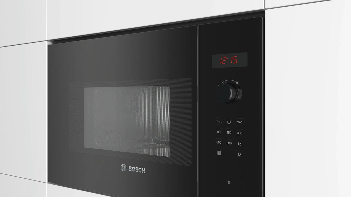 Bosch Series 4 BFL523MB0B 20 Litre 38cm High Built-in Small Microwave Oven in Black - (Tatty Box) - HW181710