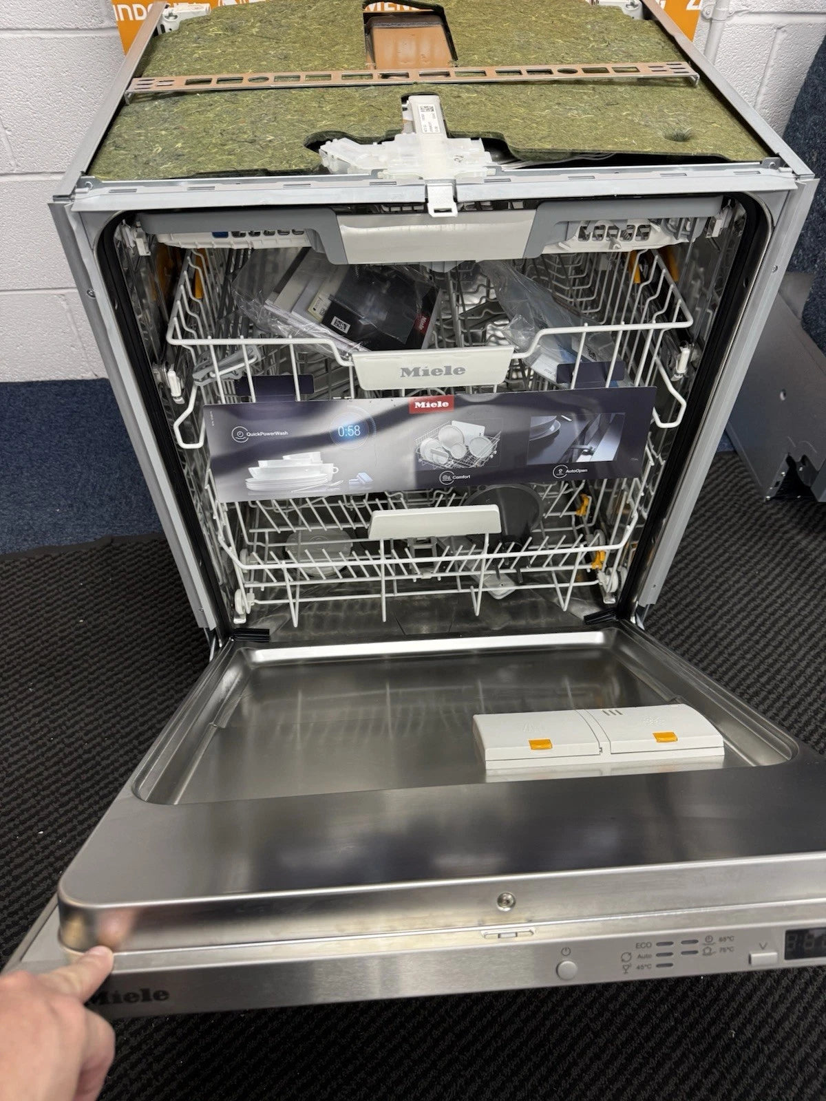 Miele G5450SCVi Active Plus (72) Full-Size Fully Integrated Dishwasher with Clean Steel Control Panel - HW181672