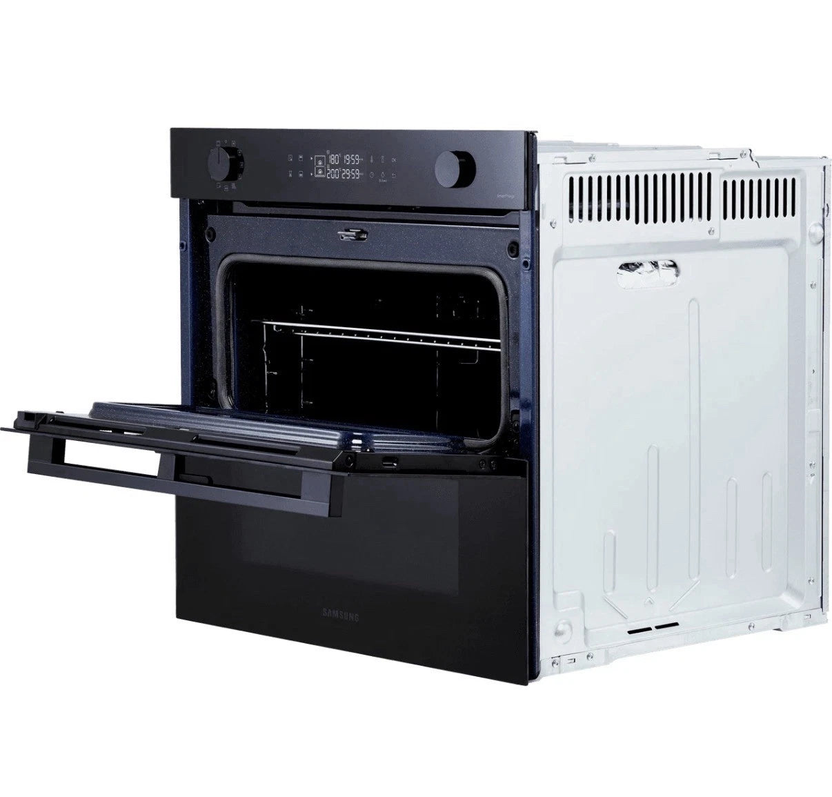 Samsung Series 4 NV7B45305AK Built-In Electric Single Oven with Dual Cook Flex™ Pyrolytic Self Cleaning and Air Sous Vide in Black - A+ Rated - HW181685