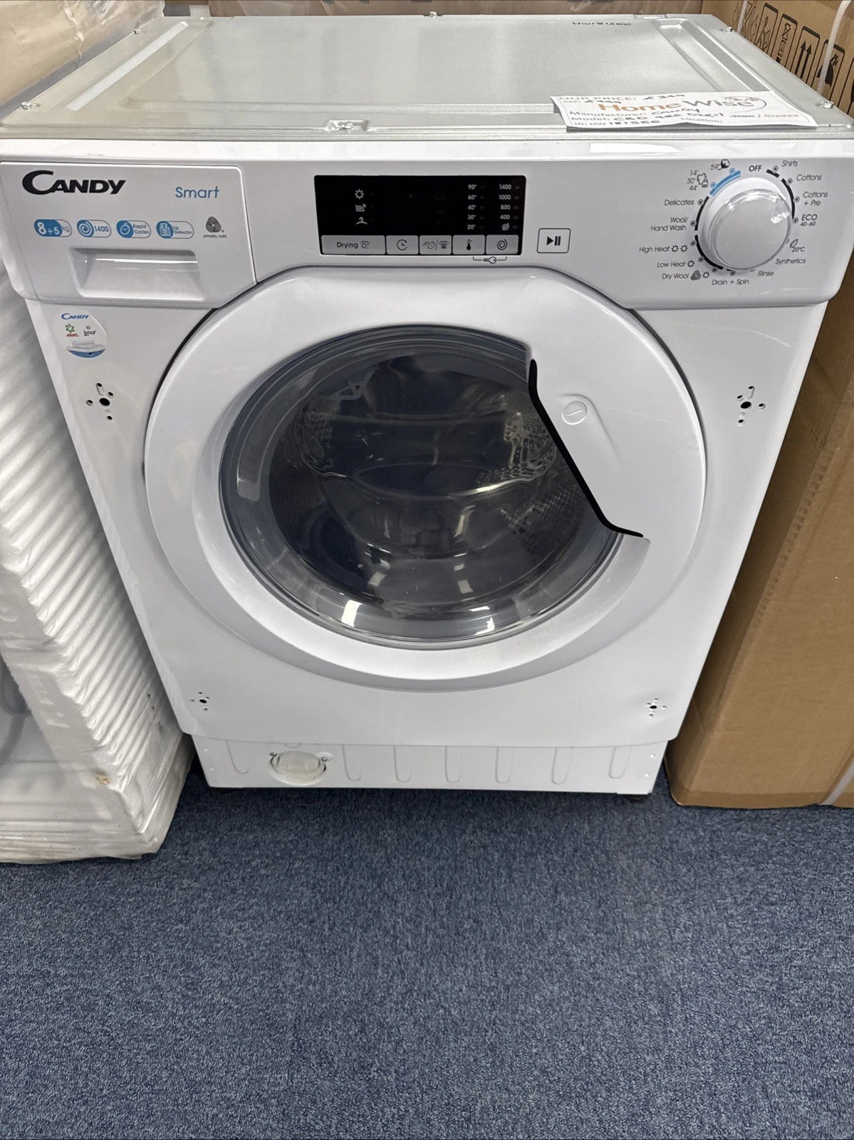 Candy CBD 485D2E/1-80 8KG+5KG Integrated Washer Dryer in White - (Graded) - HW181566