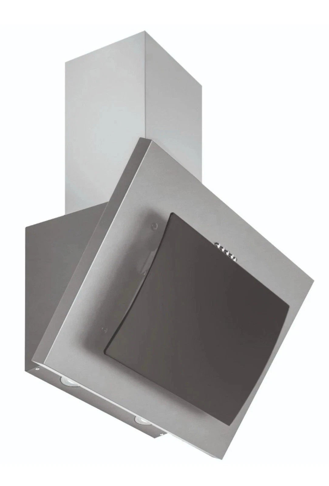 Cata UBLCHH60SS 60cm Angled Glass Cooker Hood in Stainless Steel and Black from HomeWise Appliances. Stock photo