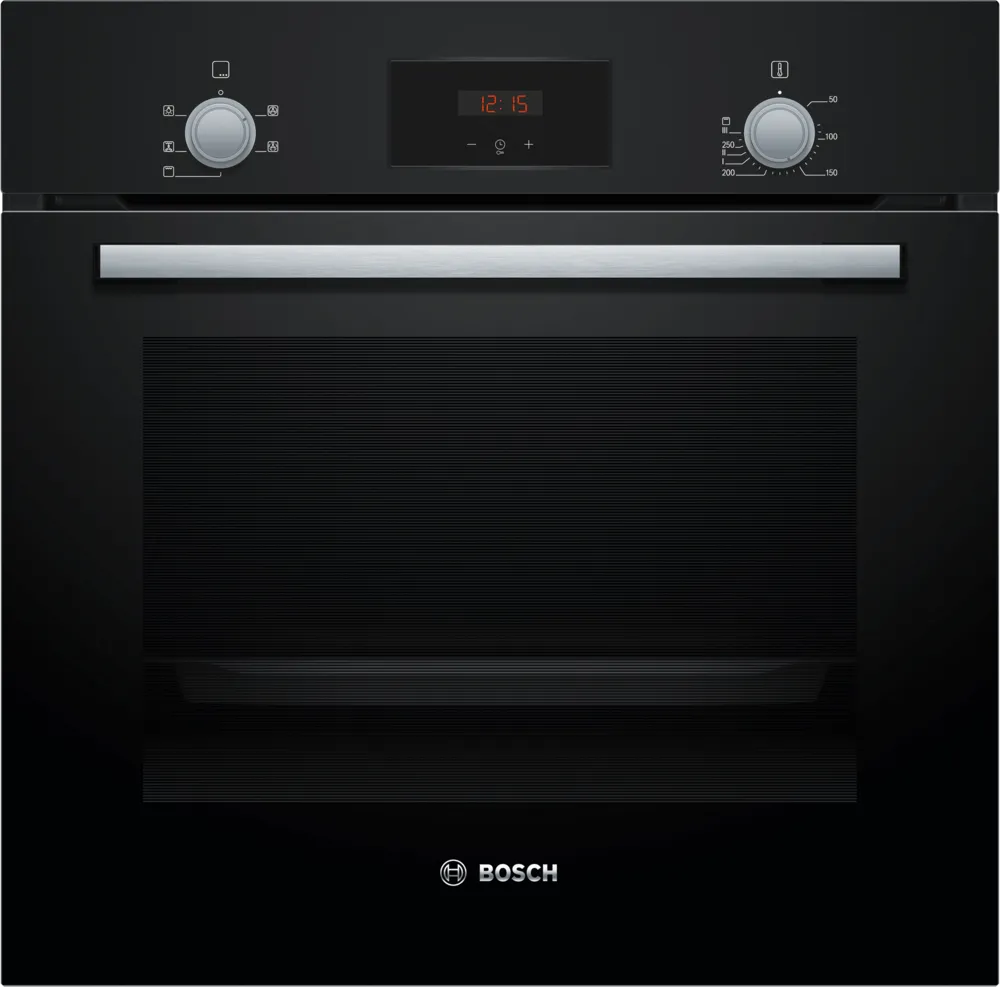 Bosch Series 2 HHF113BA0B (71) Built-In Electric Single Oven in Black with 13 Amp Plug - A Rated - HW181771