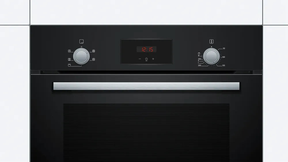 Bosch Series 2 HHF113BA0B (71) Built-In Electric Single Oven in Black with 13 Amp Plug - A Rated - HW181771
