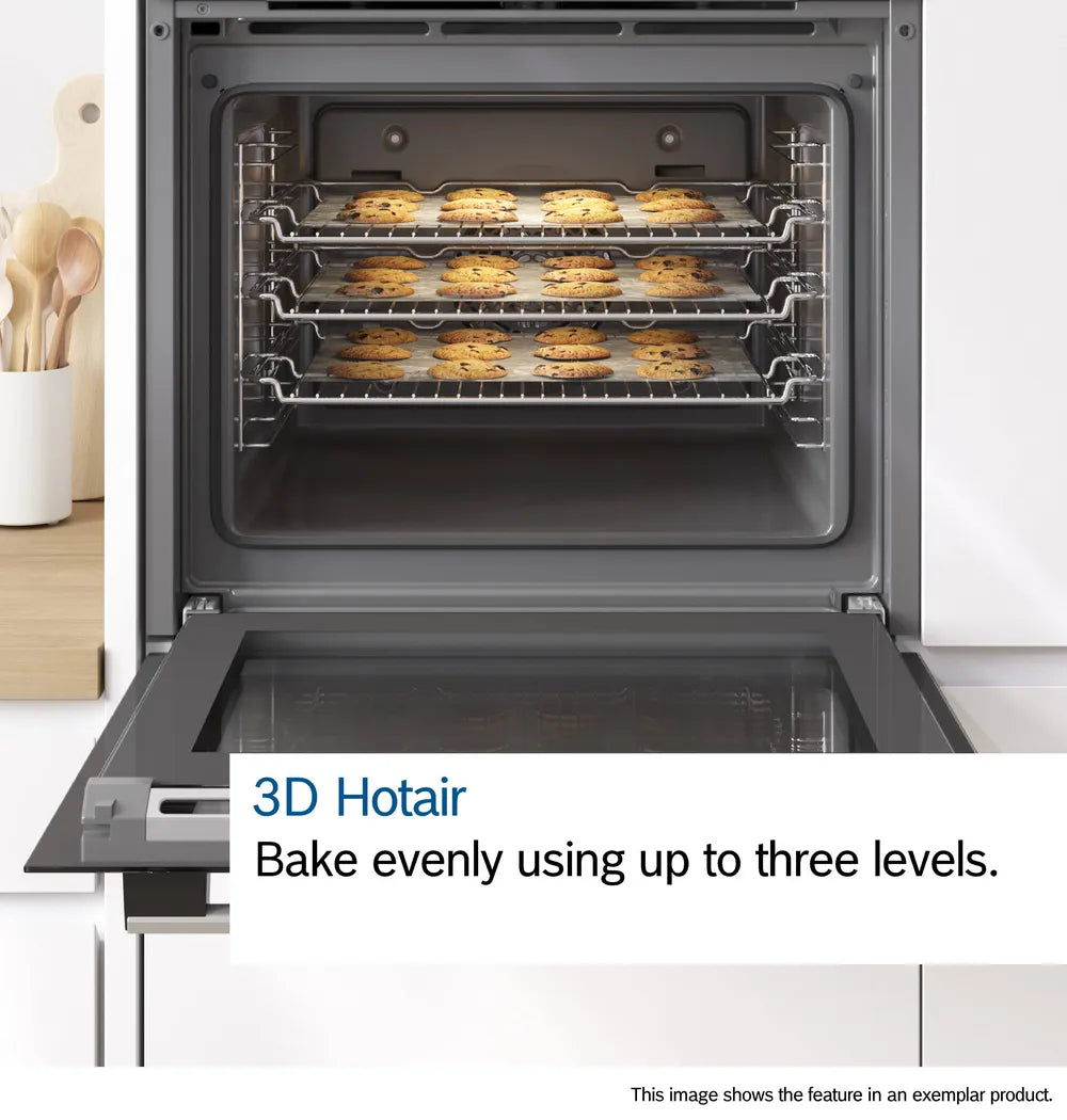 Bosch Series 2 HHF113BA0B (71) Built-In Electric Single Oven in Black with 13 Amp Plug - A Rated - HW181771