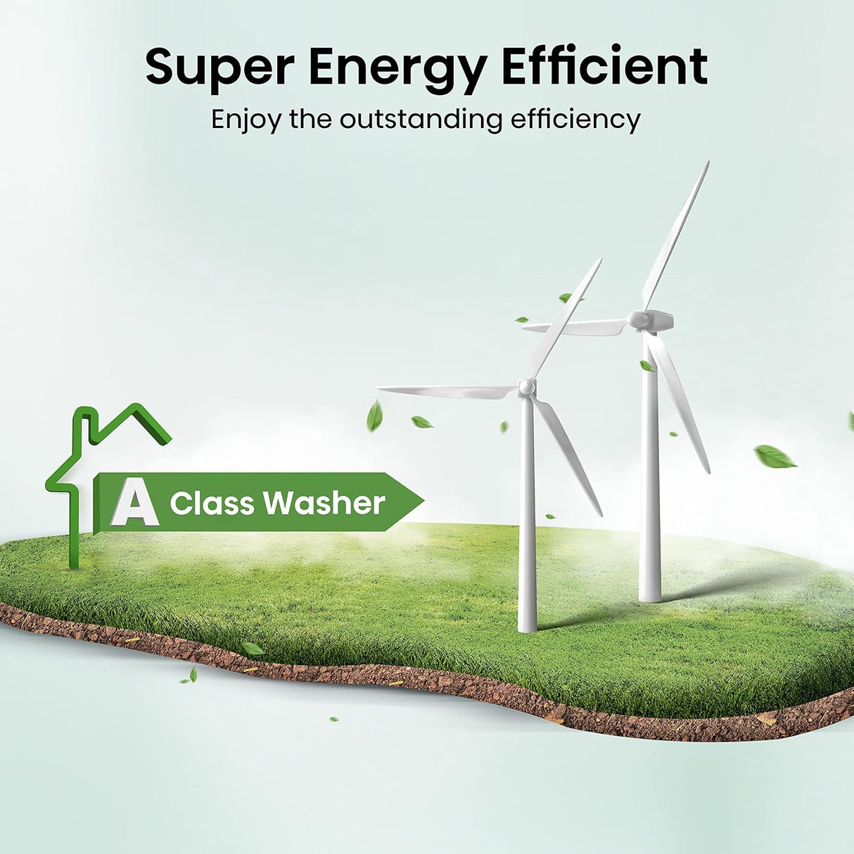 Hisense WFQA1214EVJM 12KG 1400 Spin Steam Wash Washing Machine in White - A Rated - POHW0090