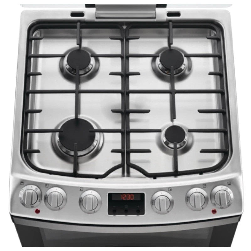 AEG CKB6540ACM Dual Fuel Cooker with 4 Gas Burner Hob in Stainless Steel - A/A Rated - (Blemished) - HW181504