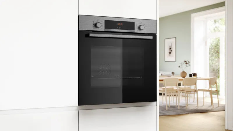 Bosch Series 4 HQA534BS3B Built In Electric Single Oven with added Steam Function in Stainless Steel - A+ Rated - HW181722