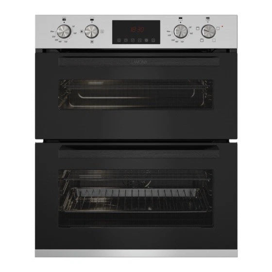 Lamona LAM4408 (29) Built Under Double Oven in Stainless Steel and Black - HW181629