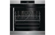 AEG BPK744R21M Built-In Single Oven with Right Side Opening Door Pyrolytic Self Cleaning in Stainless Steel - A+ Rated stock photo front of oven