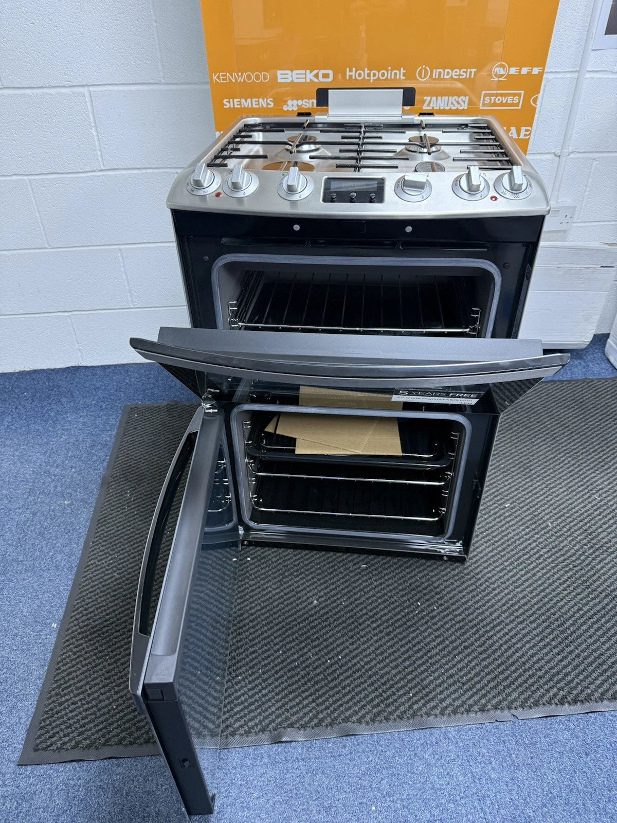 AEG CKB6540ACM Dual Fuel Cooker with 4 Gas Burner Hob in Stainless Steel - A/A Rated - (Blemished) - HW181504