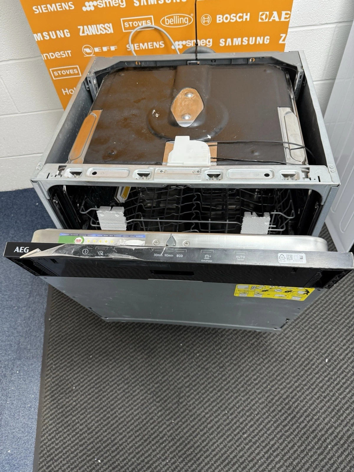 AEG FSB42607Z (04) Air Dry 3000 Fully Integrated Built In Dishwasher - Black Control Panel with Sliding Door Fixing Kit - HW181804