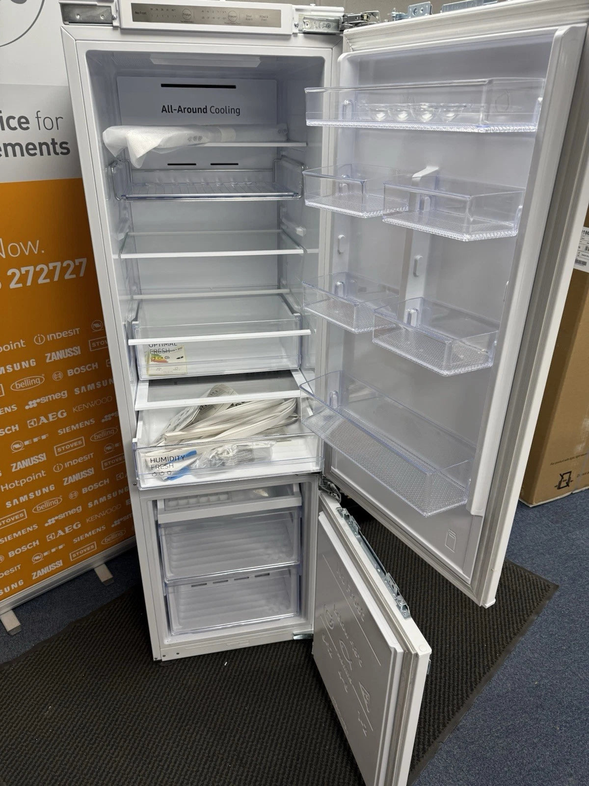 Samsung BRB26615EWW (41) 54cm Built In Fixed Hinge 70/30 Fridge Freezer with SpaceMax™ Technology in White - HW181541