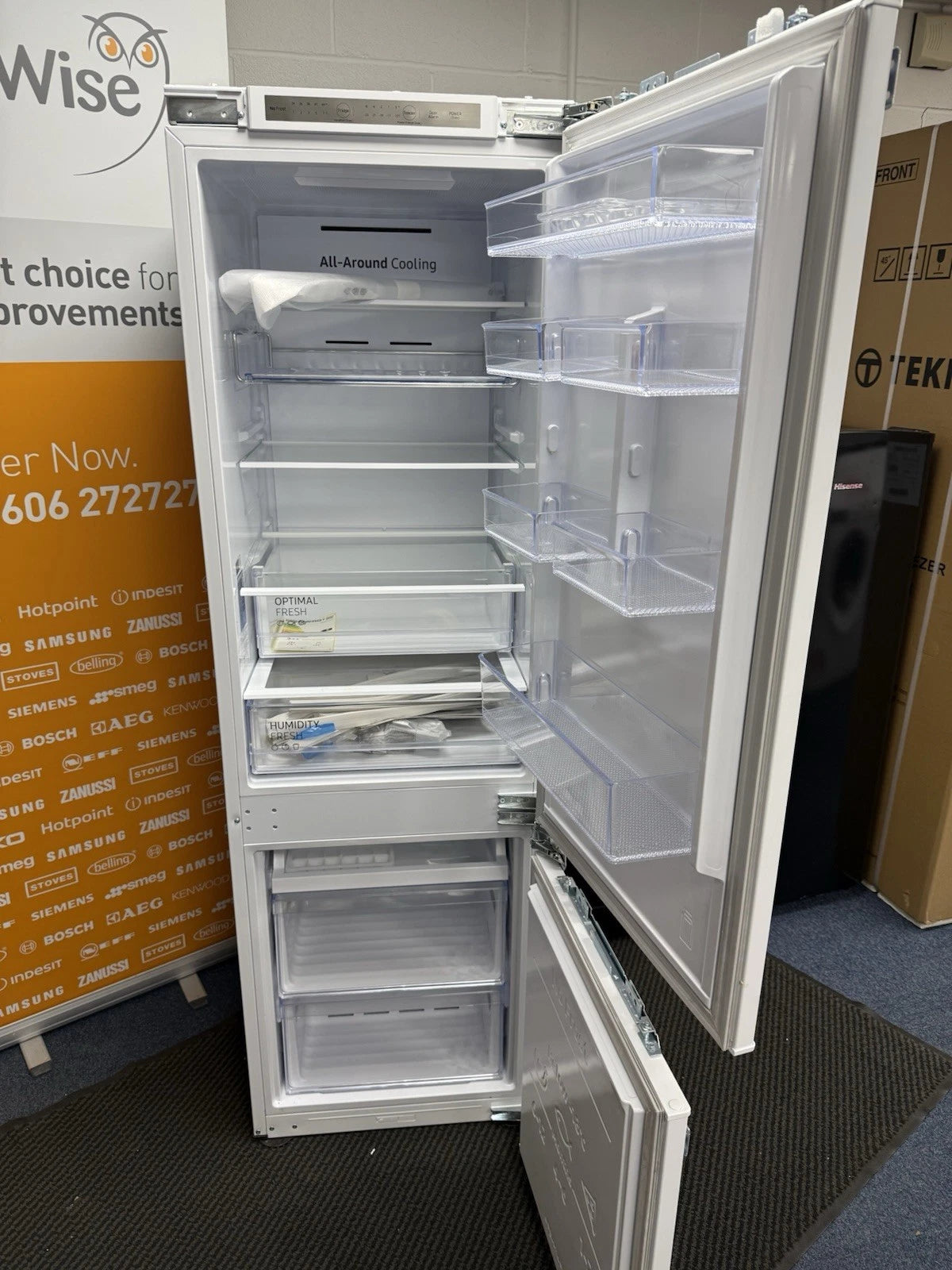 Samsung BRB26615EWW (41) 54cm Built In Fixed Hinge 70/30 Fridge Freezer with SpaceMax™ Technology in White - HW181541