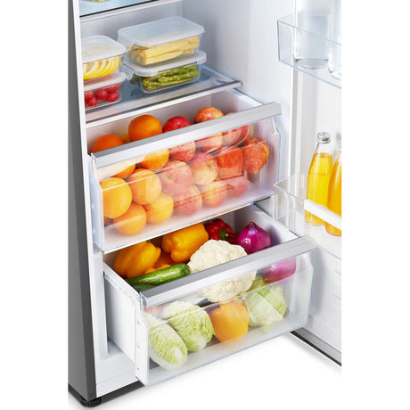 Teknix TH60TLBIX 370L Tall Single Door Larder Fridge in Black Steel - POHW0128