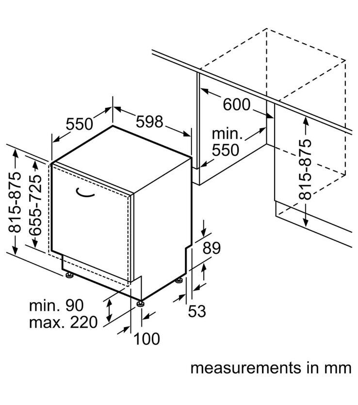 Neff N30 S153ITX02G 12 Place Settings Fully Integrated Dishwasher - E Rated - HW181705
