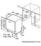 Neff N30 S153ITX02G 12 Place Settings Fully Integrated Dishwasher - E Rated - HW181705