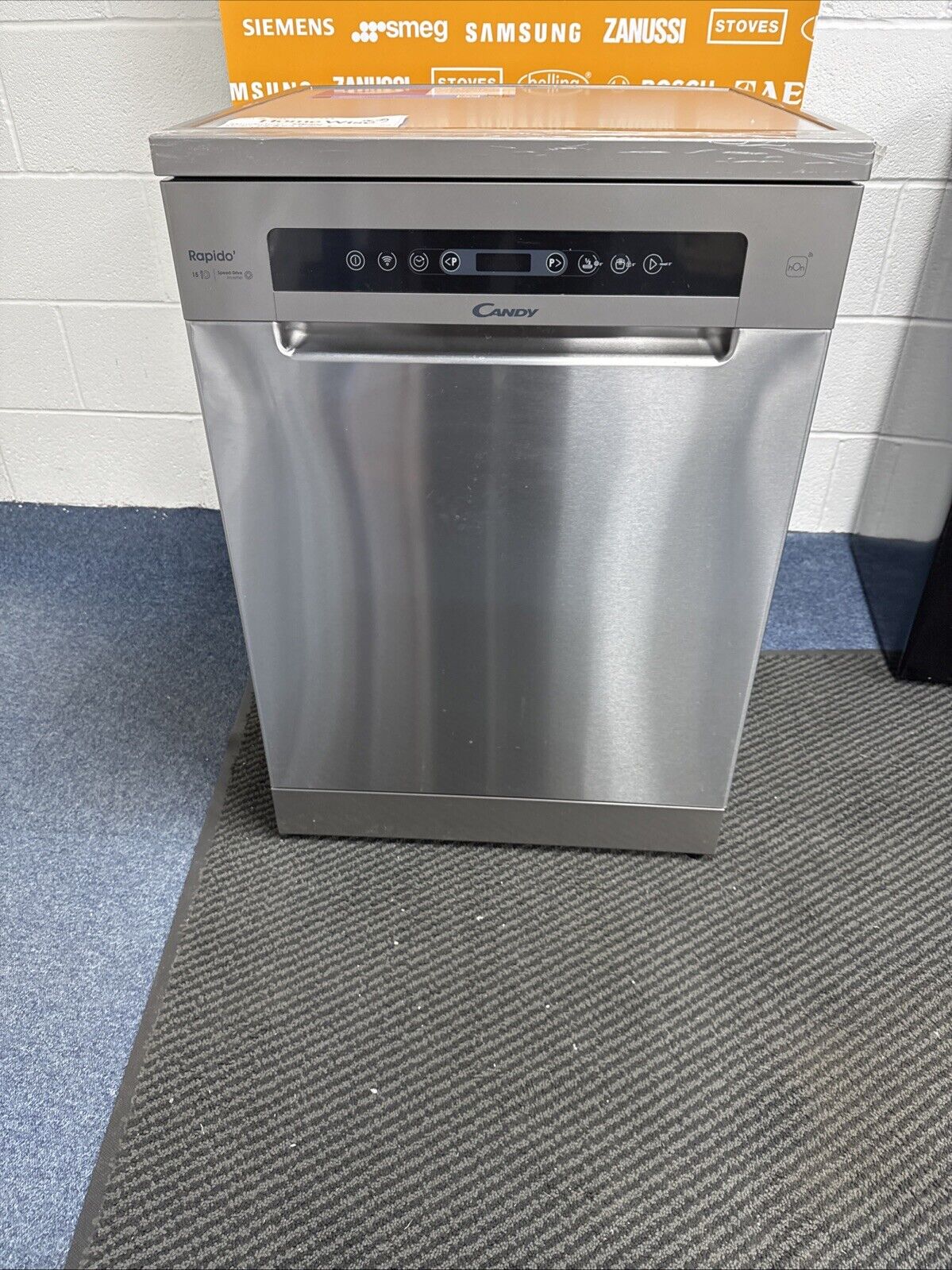 Candy CF5C7F0X-80 15 Place Settings Smart Freestanding Dishwasher in Stainless Steel