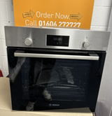 Bosch Series 2 HHF113BR0B Built-In Electric Single Oven in Stainless Steel - 13 Amp Plug In - A Rated - HW181884